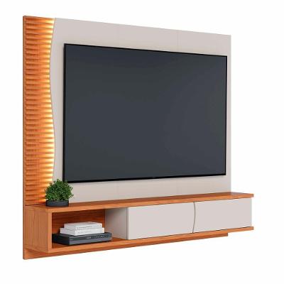 Painel Home Suspenso Egeu Para Tv Até 65 Polegadas Off White Matte-freijo Off White Matte-freijo