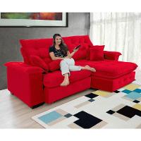 Sofá Coliseu 2.00m Retrátil E Reclinável Super Pillow - Vermelho - 7