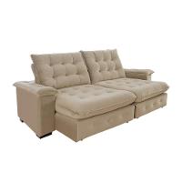 Sofá Coliseu 2.30m Retrátil E Reclinável Super Pillow - Bege - 1