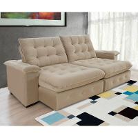 Sofá Coliseu 2.30m Retrátil E Reclinável Super Pillow - Bege - 6
