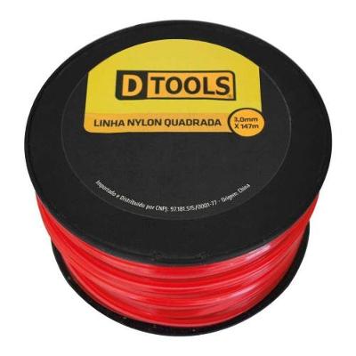 Linha de Nylon para Corte Linha Nylon Quadrada Resistente e Precisa Alto Desempenho 2,65MM X 188