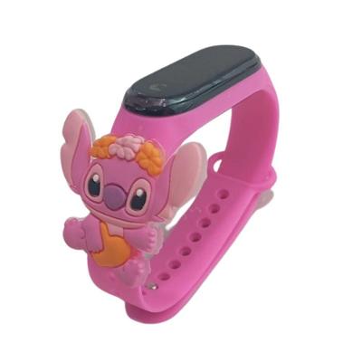 Relógio Infantil Feminino Angel Stitch Analógico Rosa à Prova D’água OEM