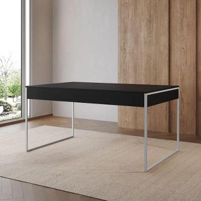 Mesa de Jantar Filadélfia Retangular Tampo MDF 120CM X 75CM Preto Branco
