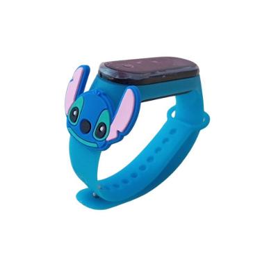 Relógio Infantil Feminino Angel Stitch Analógico Azul Claro à Prova D’água com Pulseira Resistente