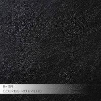 Sofá 3 Lugares Sala De Estar Couro Preto - 3