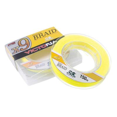 Linha Multifilamento Victoria X9 0,52MM 90LB 150M 9 Fios Trançados Amarelo Maruri Fishing