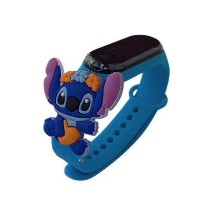 Relógio Infantil Feminino Angel Stitch Tiara Azul Analógico à Prova D’água Azul OEM