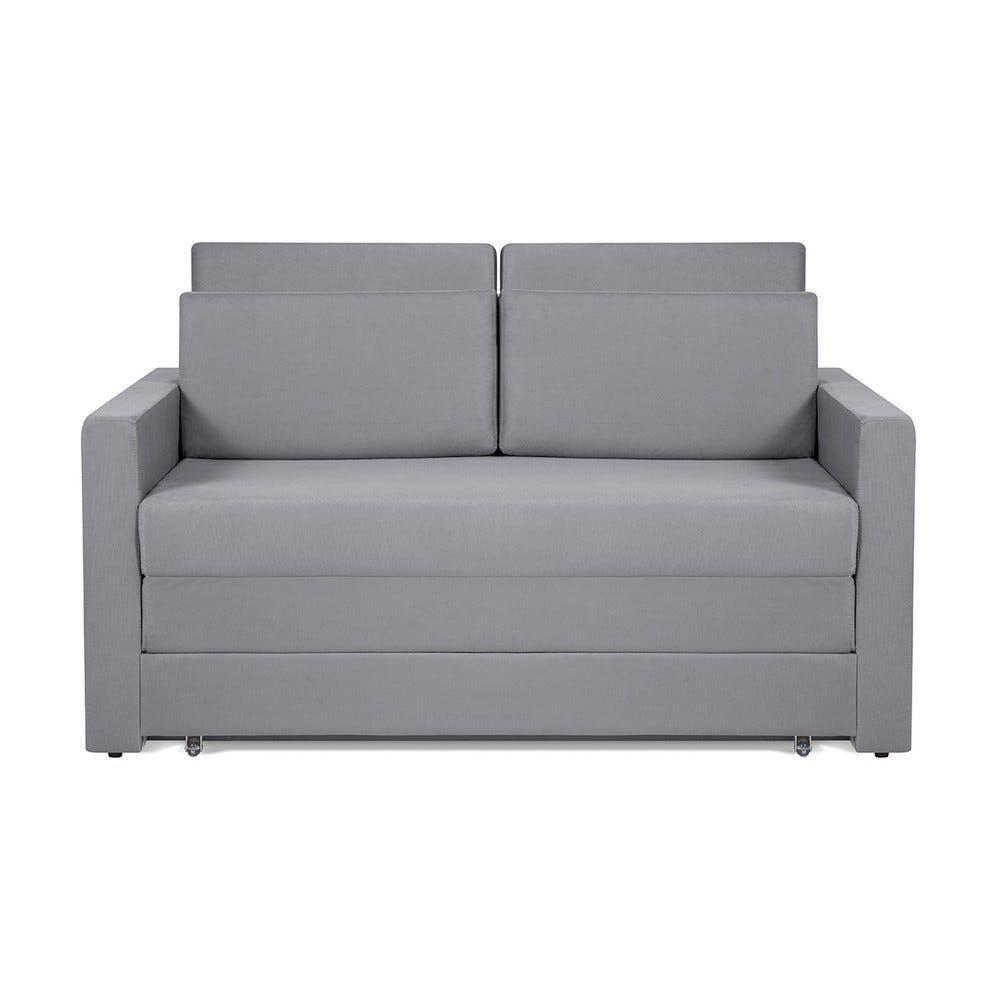 Sofá Cama Castor Casal Salerno Max Suede Cinza 2 Lugares - 1