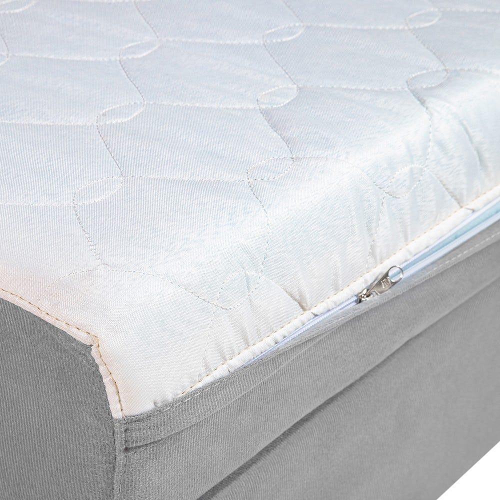 Sofá Cama Castor Casal Salerno Max Suede Cinza 2 Lugares - 3