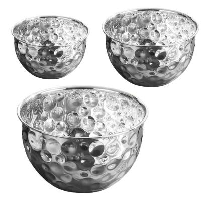 Tigela BSL3881 Kit 3 Unidades em Inox Versátil para Mesa Posta e Sala de Jantar Prata Ideal