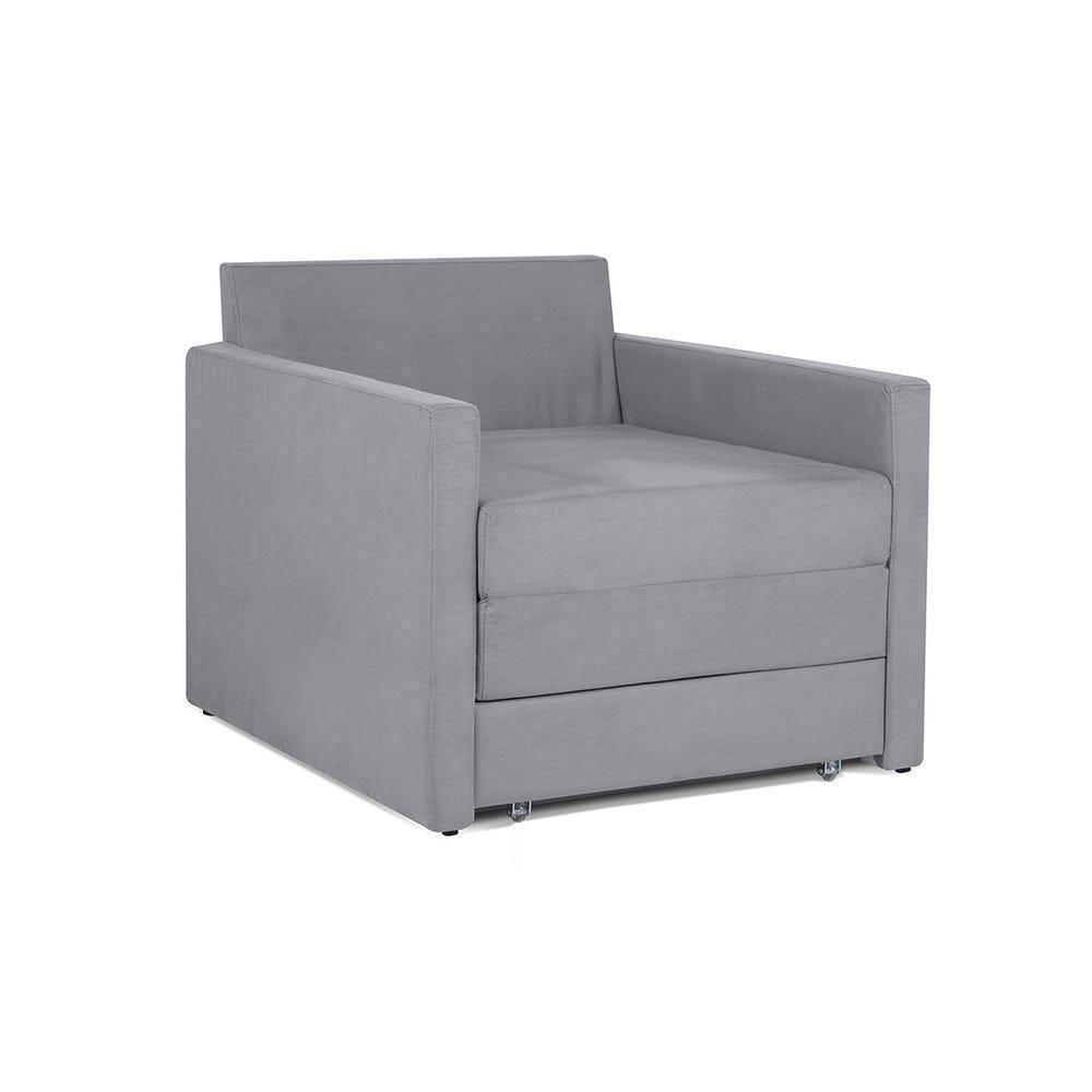 Sofá Cama Castor Solteiro Salerno Max Suede Cinza - 5