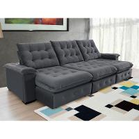 Sofá Coliseu 3.10m Retrátil E Reclinável Super Pillow - Chumbo - 1