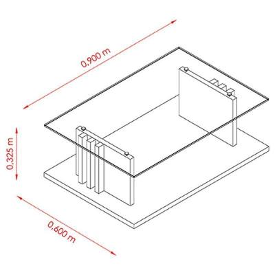 Aparador e Mesa de Centro Frizz Calacata em MDP Off White para Sala de Estar