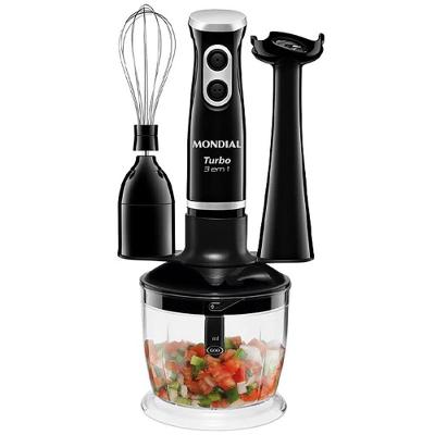 Mixer 3 em 1 Turbo M-14 350W com Batedor Fue e Processador Preto 220V