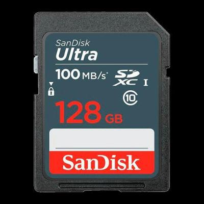 Cartao De Memoria Sd C10 Sandisk Secure Digital 100mb/s - Sdsdunr-128g-gn3in