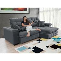 Sofá Coliseu 2.60m Retrátil E Reclinável Super Pillow - Chumbo - 5