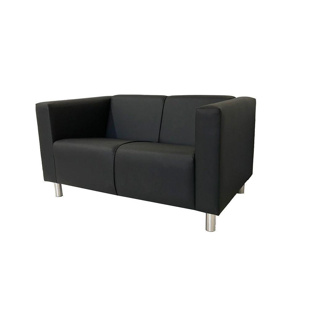 Sofá Nilo Sala Recepção 2 Lugares - Preto - Cor: Preto - 7