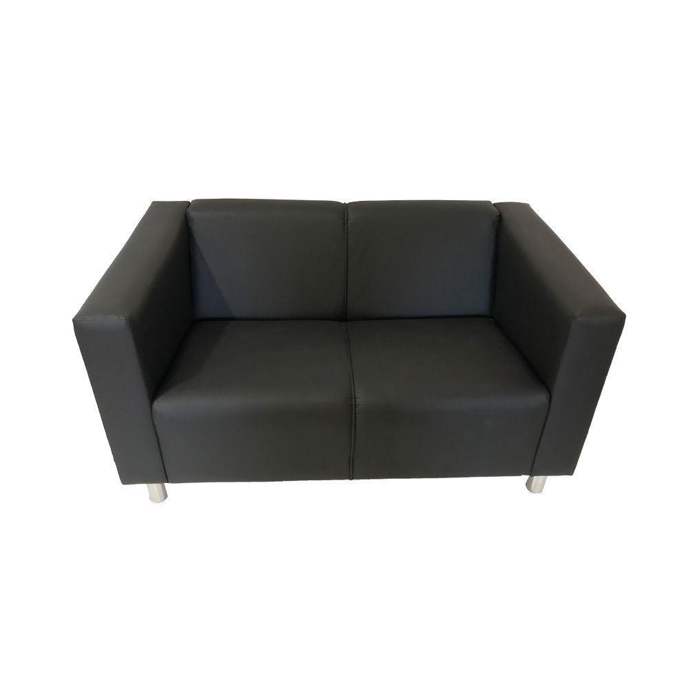 Sofá Nilo Sala Recepção 2 Lugares - Preto - Cor: Preto - 8