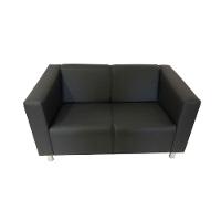 Sofá Nilo Sala Recepção 2 Lugares - Preto - Cor: Preto - 6