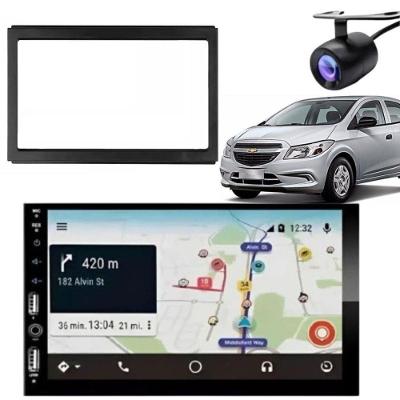 Central Multimídia Automotiva 2 DIN MP5 Player 7 Polegadas Bluetooth USB Câmera de Ré Android Cobalt