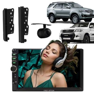 Central Multimídia Automotiva 2 Din Mp5 Hilux Sw4 7 Full Touch Screen Bluetooth com Moldura First
