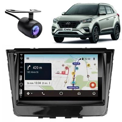 Central Multimídia Automotiva 710H 2DIN com Bluetooth e Câmera de Ré para Creta Android e Ios