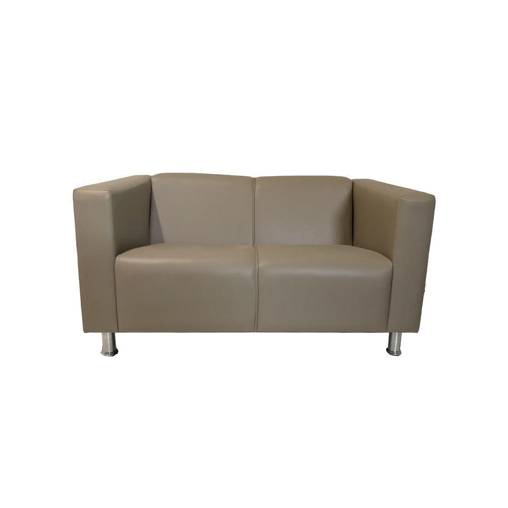 Sofá Nilo Sala Recepção 2 Lugares - Bege - Cor: Bege - 1