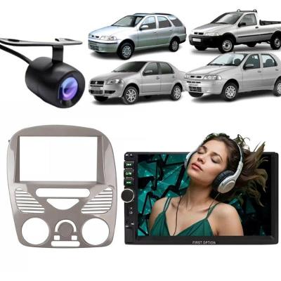 Central Multimídia Automotiva 2 Din MP5 Strada G2 7 Bluetooth USB Câmera de Ré Moldura Cinza