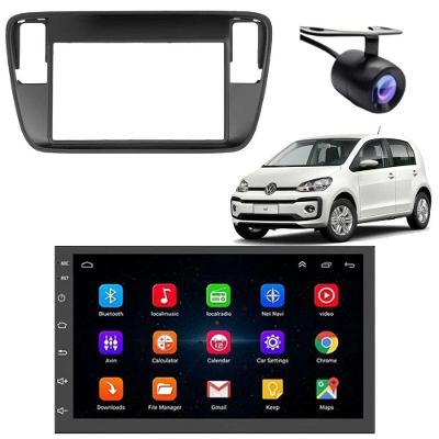 Central Multimídia Automotiva Android Auto Up Moldura + Câm Preto 7 TOUCH SCREEN BLUETOOTH WI-FI