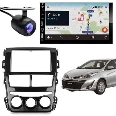 Central Multimídia Automotiva 2DIN 7810H 710H com Bluetooth e Câmera de Ré para Yaris