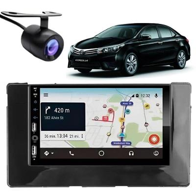 Central Multimídia Automotiva 2DIN 7810H 710H com Bluetooth e Câmera de Ré para Corolla