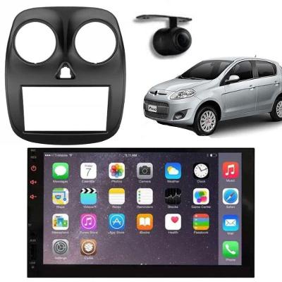 Central Multimídia Automotiva 2 Din MP5 Player 7 Polegadas com USB Bluetooth FM e Câmera de Ré Preto