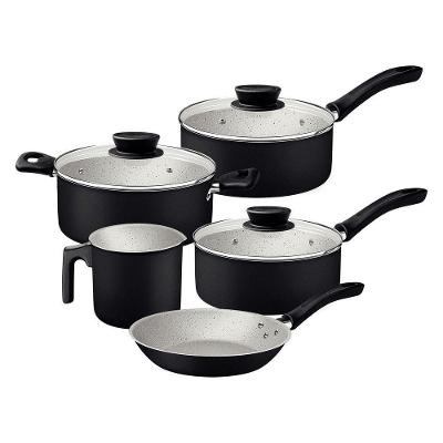 Jogo Panelas Tramontina Linz Starflon Max Preto 05 Peças Aluminio Antiaderente Tramontina