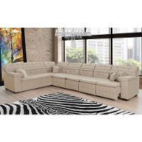 Sofá Magno 4.57x2.37m De Canto, Retrátil E Reclinável - Bege - 2