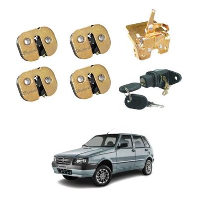 Kit Fechaduras Automotivas para Portas e Porta-malas Modelo 5 Fechaduras Uno G1 1996 a 2003