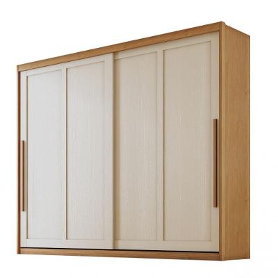 Guarda Roupa De Casal Atraente 2 Portas De Correr Cinamomo/areia