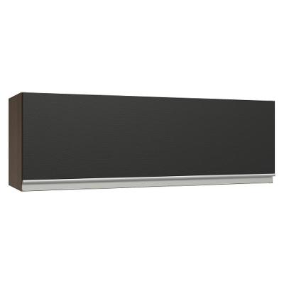 Armário Aéreo 100 Cm 1 Porta Basculante Rp Glamy Madesa Rustic/preto