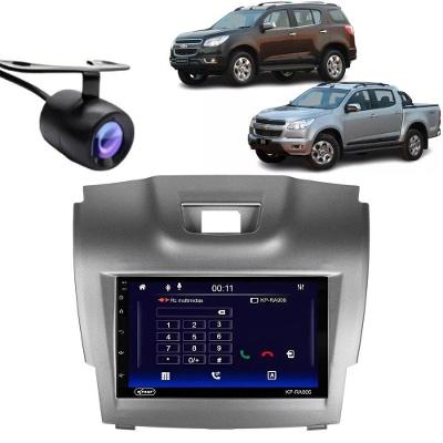 Central Multimídia Automotiva Android Auto Trailblazer Moldura + Câm Grafite 7 Bluetooth Wi-fi