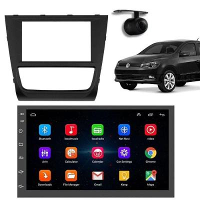 Central Multimídia Automotiva Android Auto Saveiro G6 Moldura + Câm Preto 7 Bluetooth Wi-Fi GPS