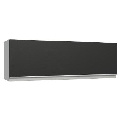 Armário Aéreo 100 Cm 1 Porta Basculante Bp Glamy Madesa Branco/preto