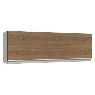 Armário Aéreo 100 Cm 1 Porta Basculante Br Glamy Madesa Branco/rustic