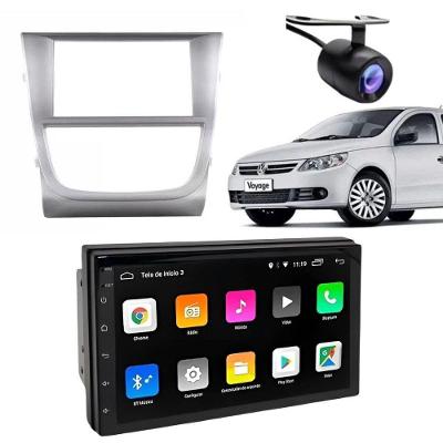 Central Multimídia Automotiva Android Auto Voyage G5 Moldura Câm Prata 7 Touch Screen Bluetooth