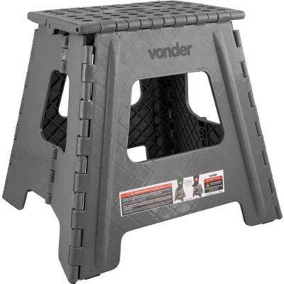 Banqueta Plástica Dobrável, Cinza, Altura 360 Mm, Vonder Ostenvonder