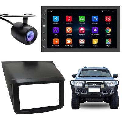 Central Multimídia Automotiva Android Auto Mitsubishi Triton 7 Bluetooth Wi-Fi GPS Câmera de Ré