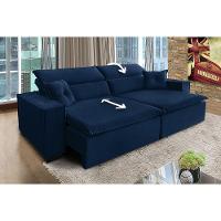 Sofá Londres 2.40m Retrátil E Reclinável Pillow Top - Azul - 10