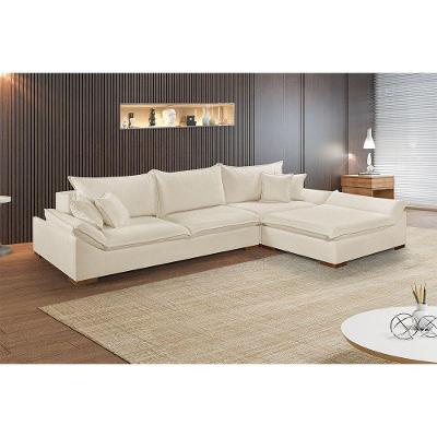 Sofá Martins M-201 Linho Canto Invertido Estofados Martins Linho Creme