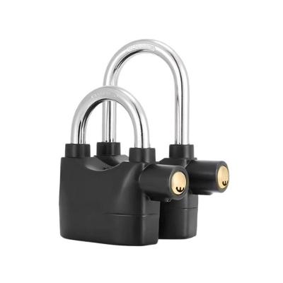 Cadeado com Alarme Forma Estilo Curto e Longo Antifurto 110dB Preto OEM