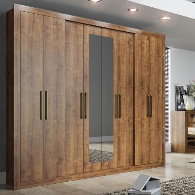 Guarda Roupa Casal 8 Portas 4 Gavetas Espelho Carraro