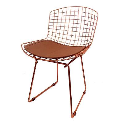 Cadeira Bertoia Cobre Com Assento Cobre