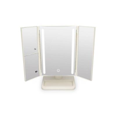 Espelho de Aumento Se Cuidar com Lentes de Aumento, Base de Apoio e Luzes de LED Branco Imaginarium